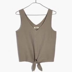 Tan Madewell Tank-top with Front Tie